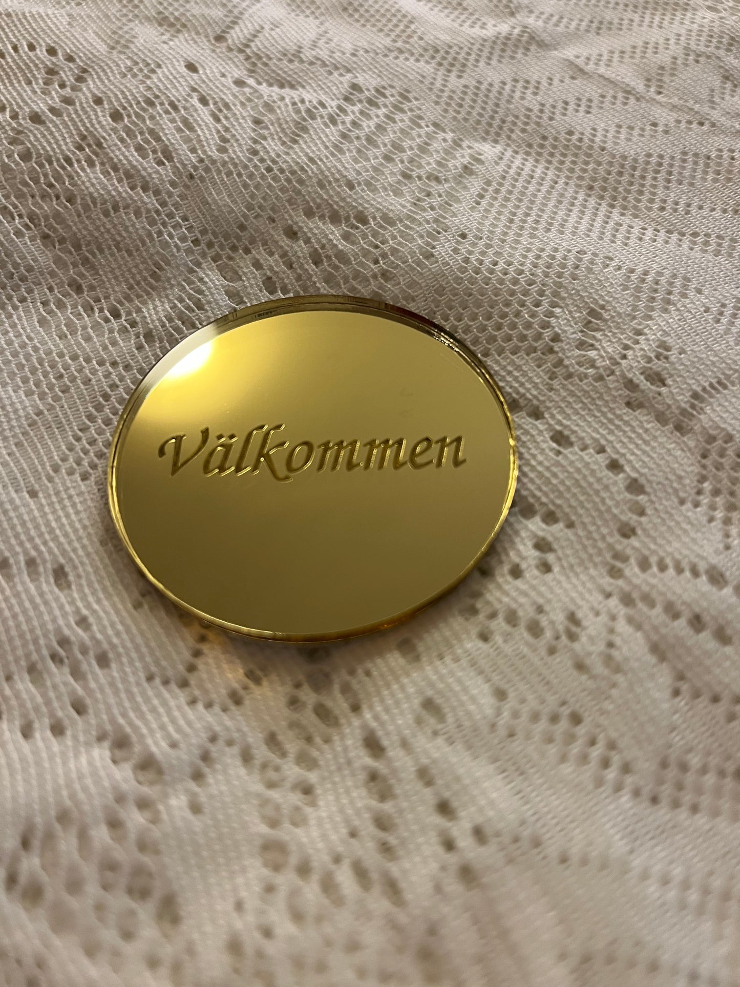 Tallriksdekoration Välkommen
