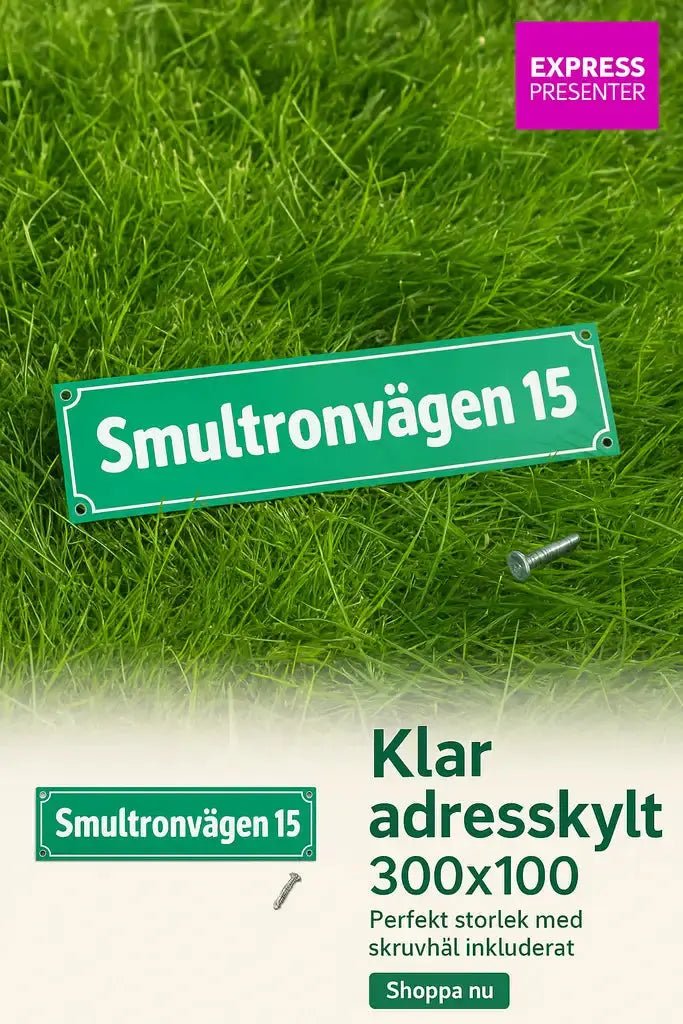 Adresskylt – Den Perfekta Lösningen för Ditt Hem - Express - presenter