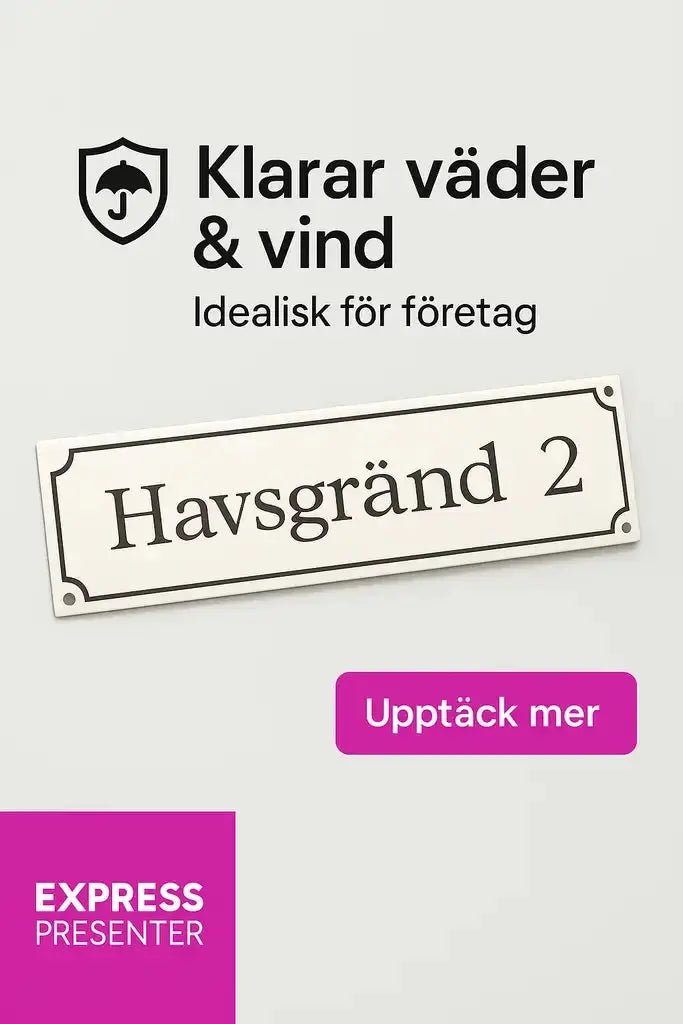 Adresskylt - Gatuvägskylt - Express - presenter