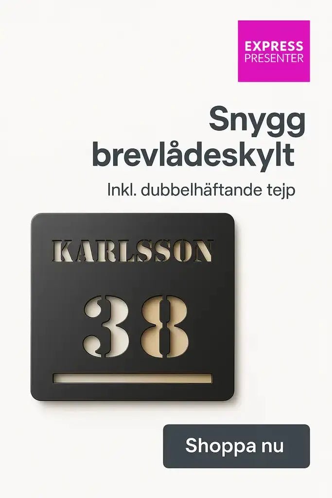 Brevlådeskylt - Express - presenter