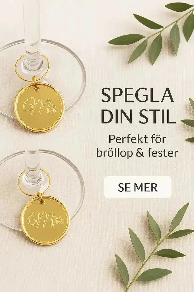 Glasmarkörer bröllop 2st - Express - presenter