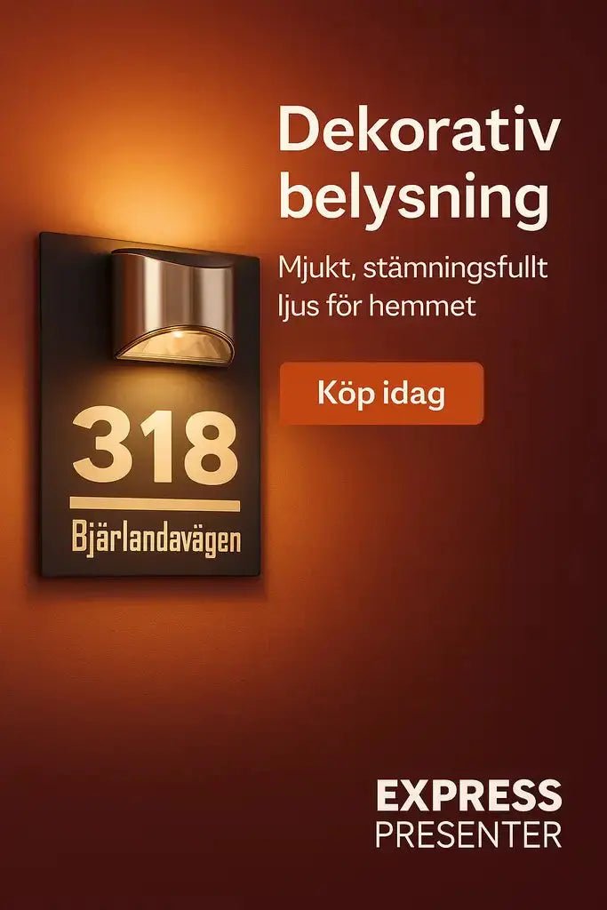 Husskylt med belysning - Express - presenter