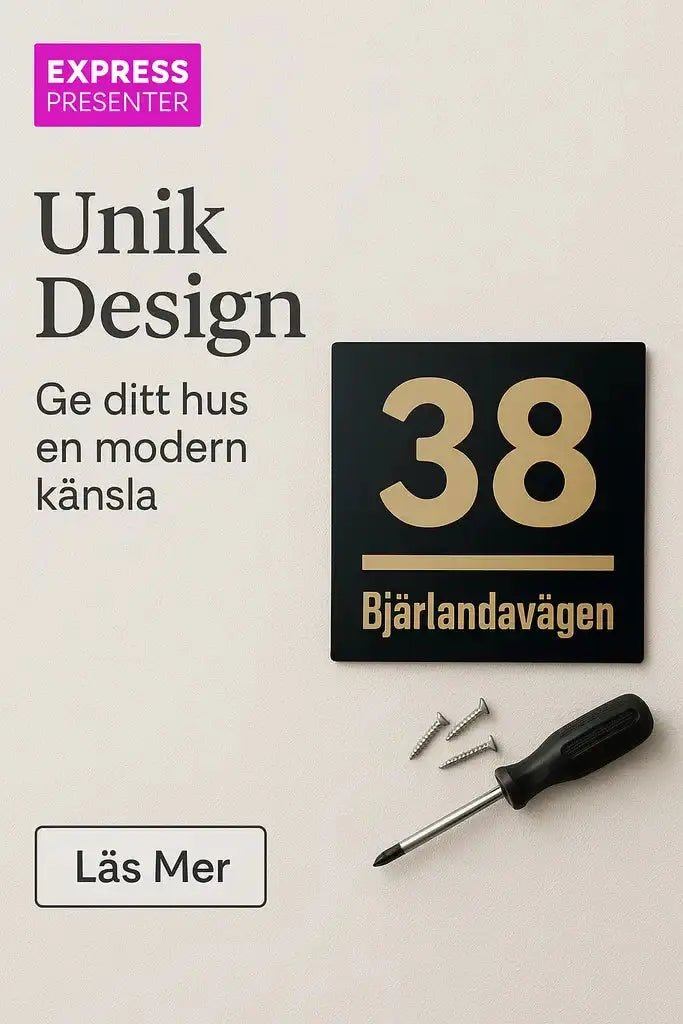 Husskylt nummer - Express - presenter