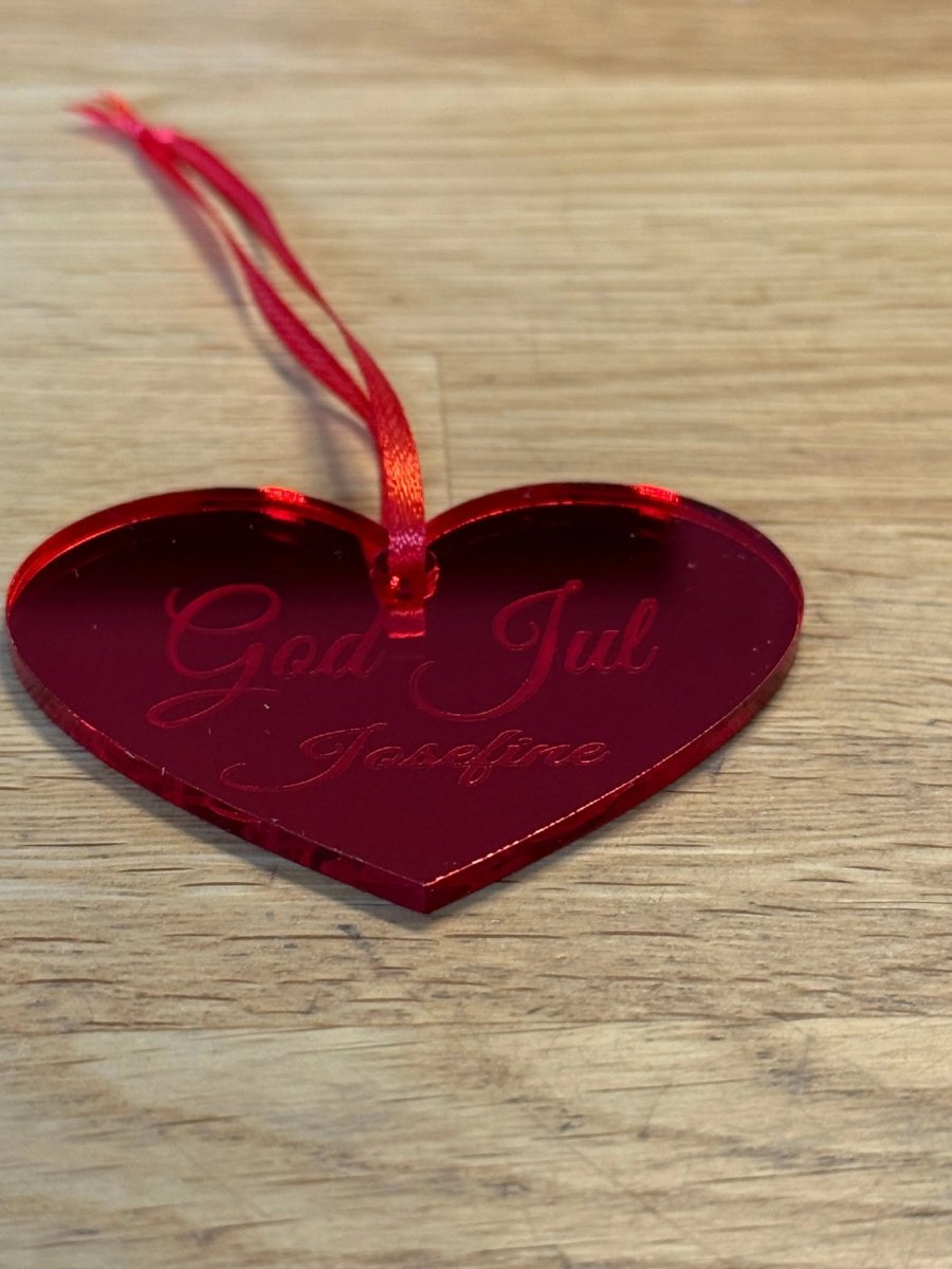 Julgranshänge | Hjärta med eget namn - Express - presenter
