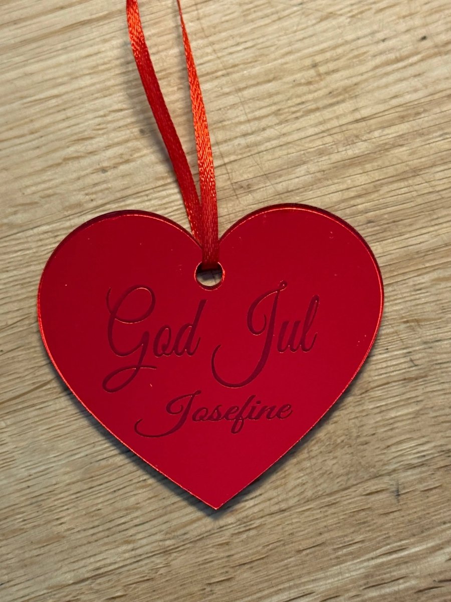 Julgranshänge | Hjärta med eget namn - Express - presenter