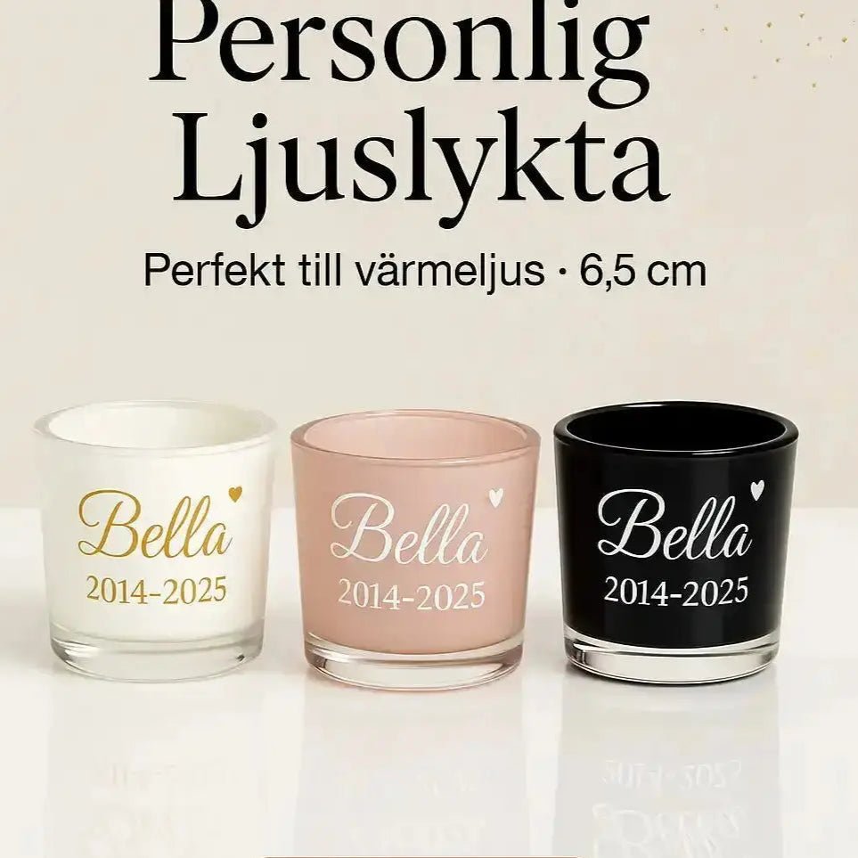 Ljuslykta | Minneslykta namn & Årtal - Express - presenter