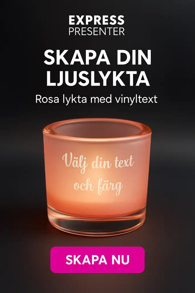 Present Ljuslykta med text