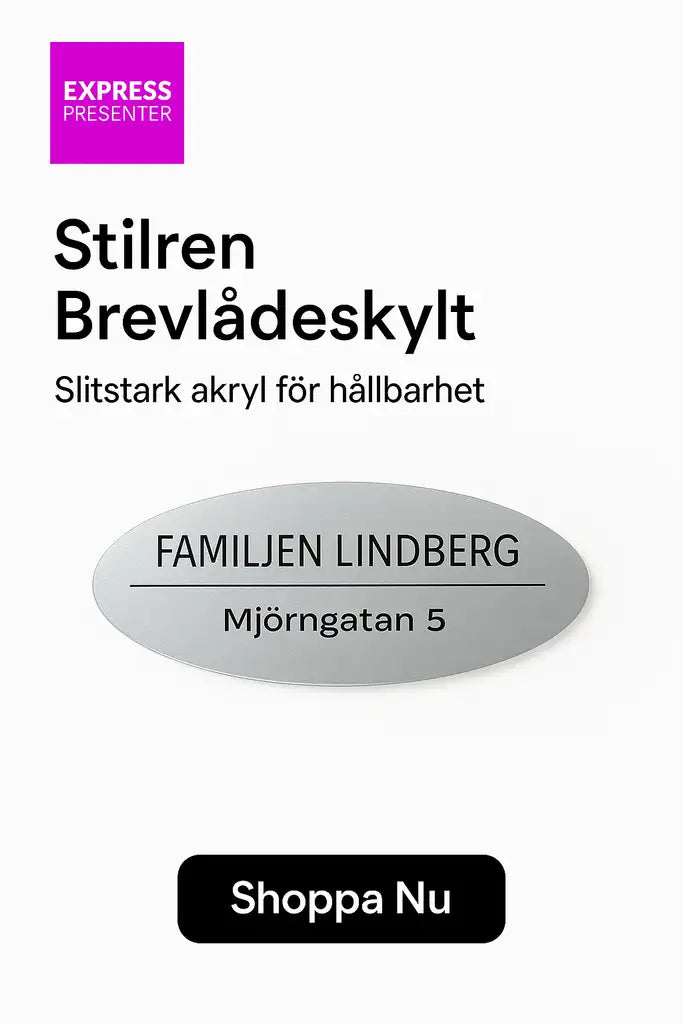 Stilren brevlådeskylt