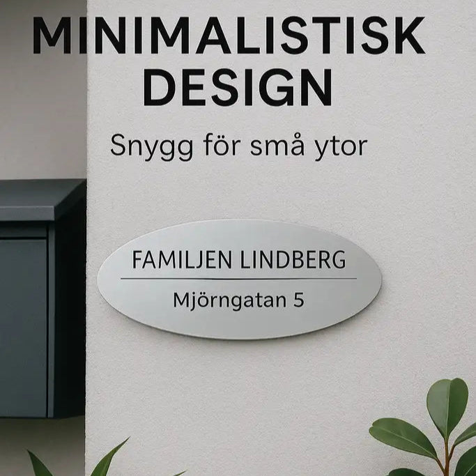 Stilren brevlådeskylt