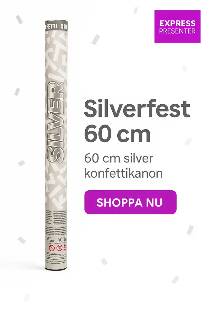 Konfettikanon SILVER 60 cm
