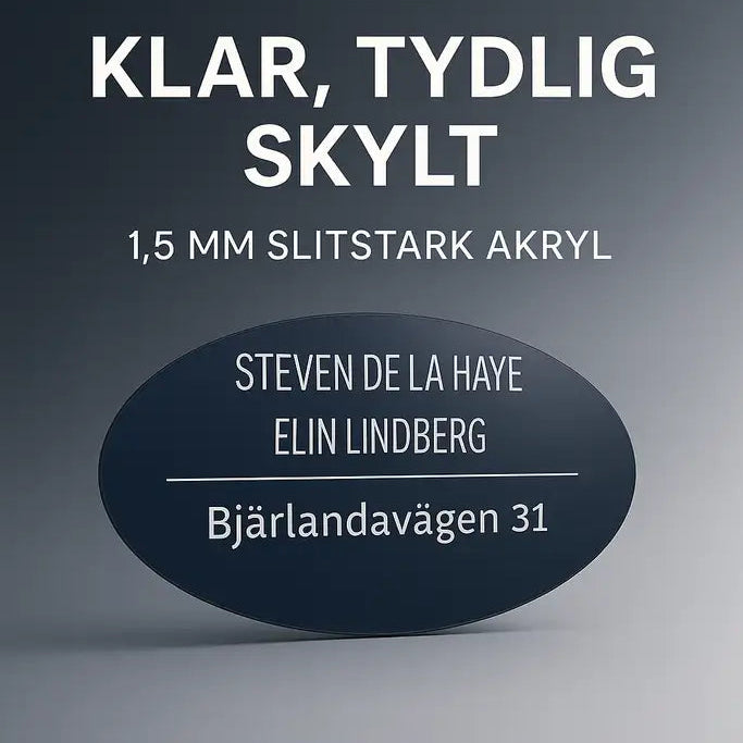 Skylt brevlåda