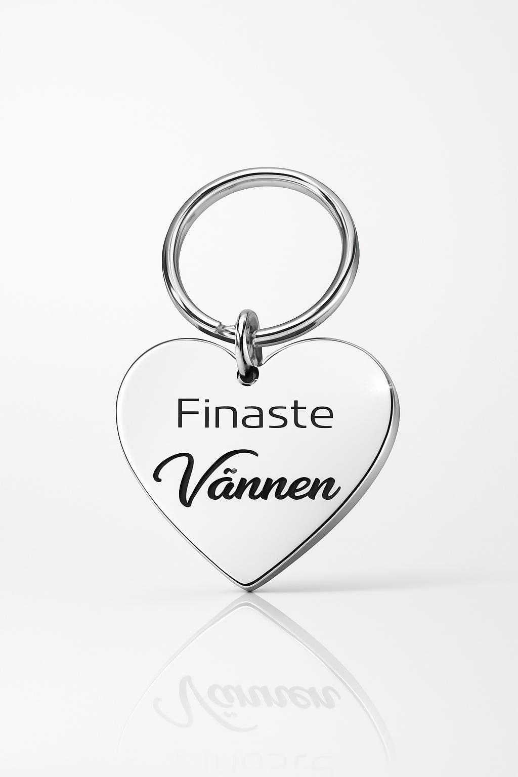 Nyckelring | Finaste vännen (Vit)