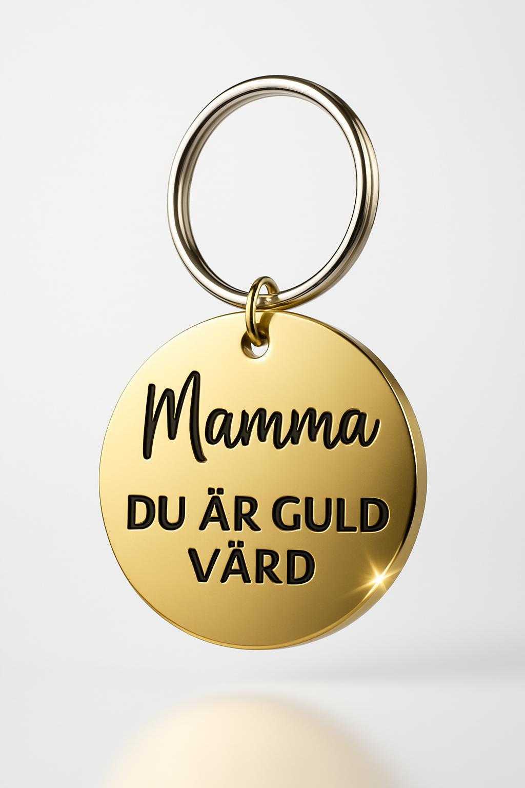 Nyckelring | Mamma du är guld värd