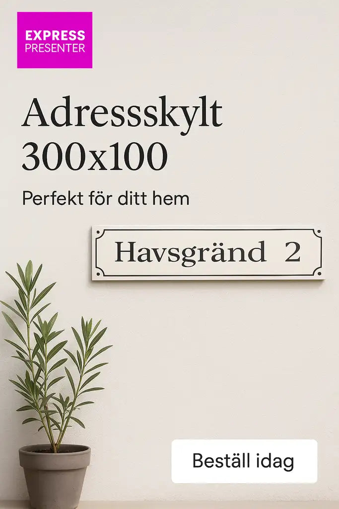 Adresskylt-Gatuvägskylt