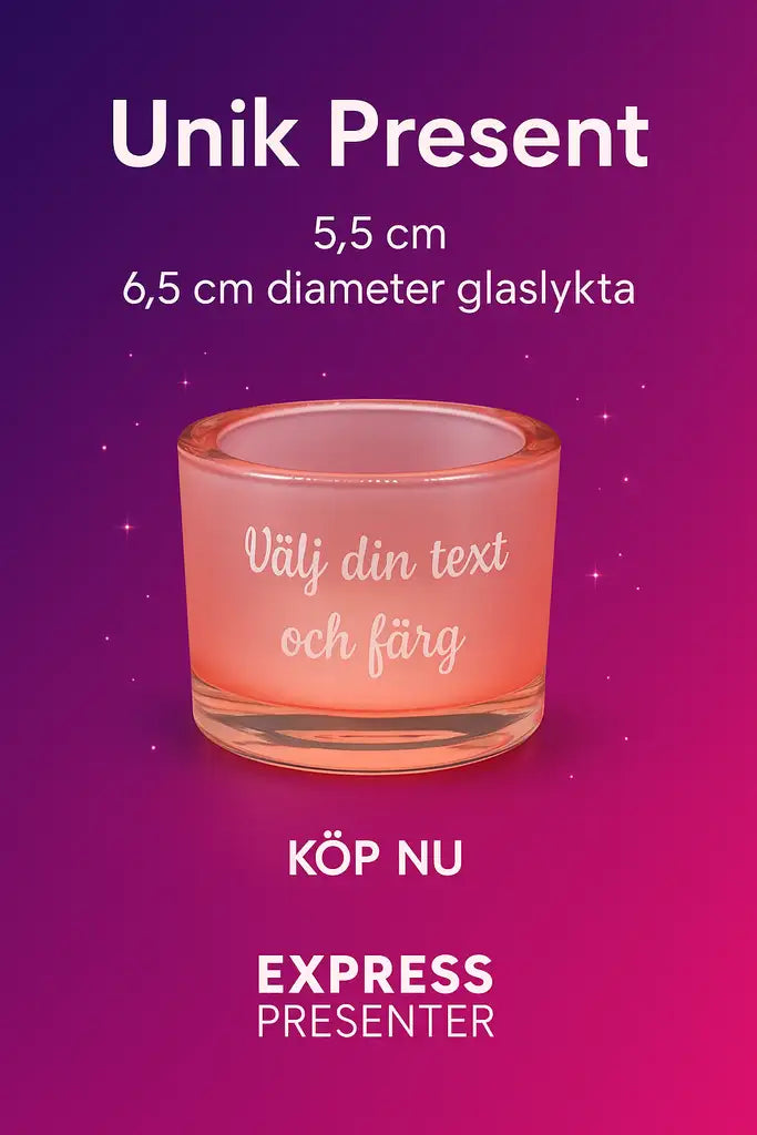 Present Ljuslykta med text