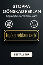 Ingen reklam tack (skylt)