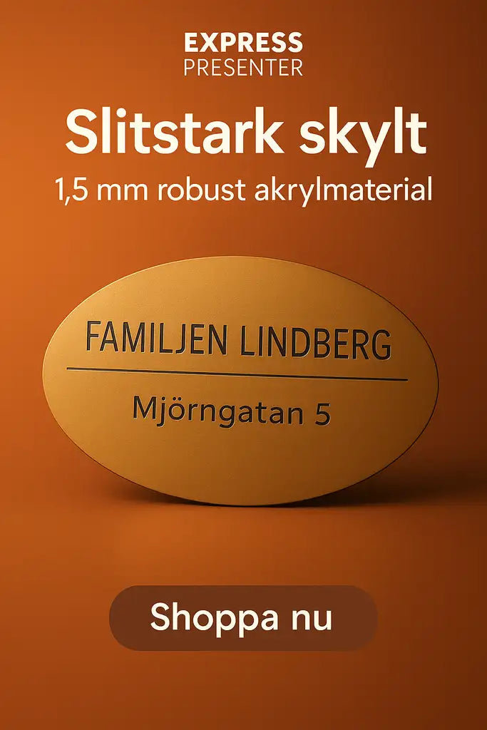 Skylt postlåda