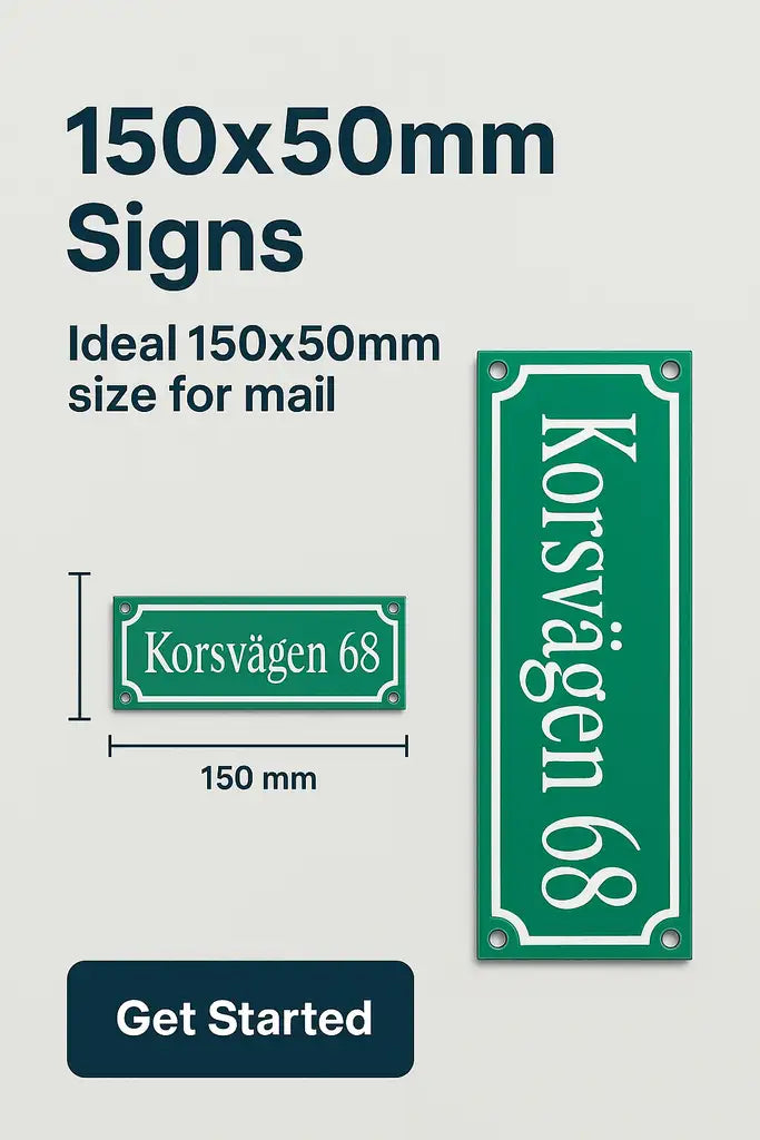 Postlådeskylt 150x50mm