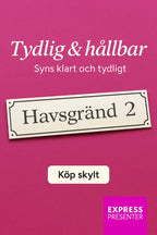 Adresskylt-Gatuvägskylt