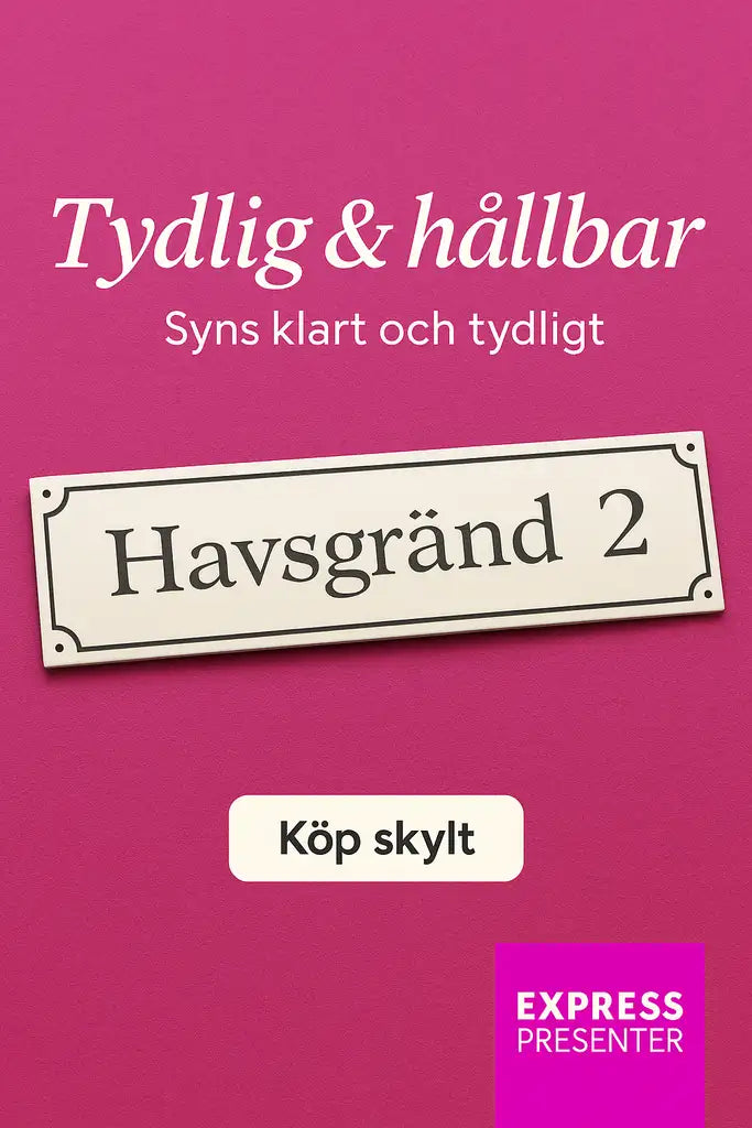 Adresskylt-Gatuvägskylt