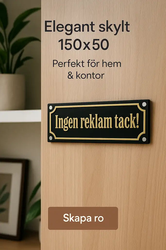 Ingen reklam tack (skylt)
