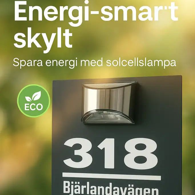 Husskylt med belysning