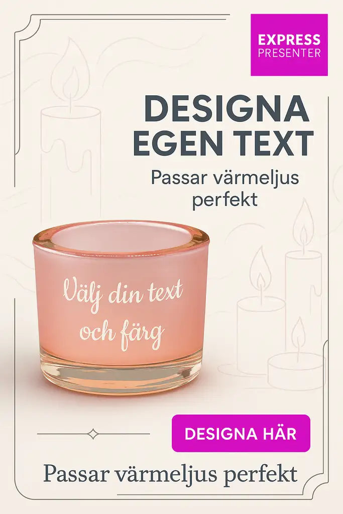 Present Ljuslykta med text