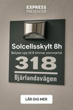 Husskylt med belysning