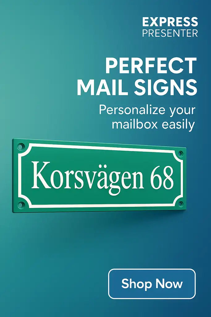 Postlådeskylt 150x50mm