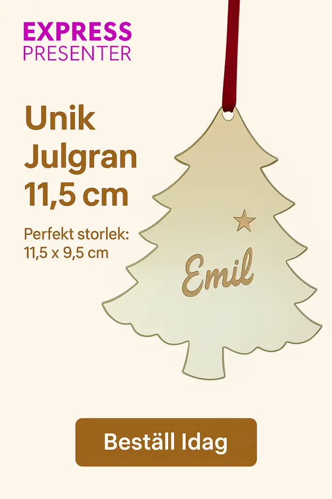Julgransdekoration | julgran med namn