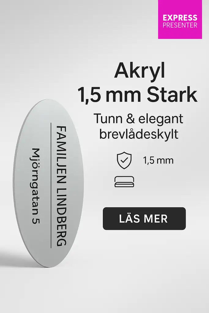 Stilren brevlådeskylt