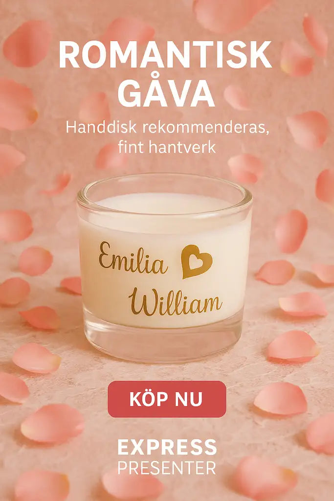 Ljuslykta | med namn och hjärta