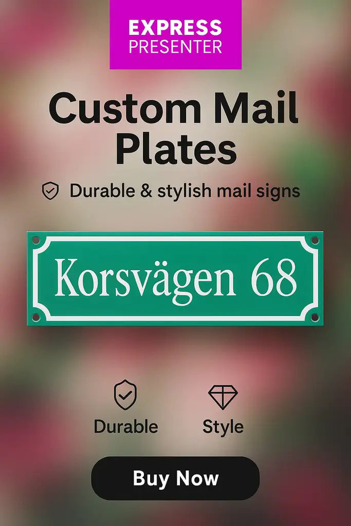 Postlådeskylt 150x50mm