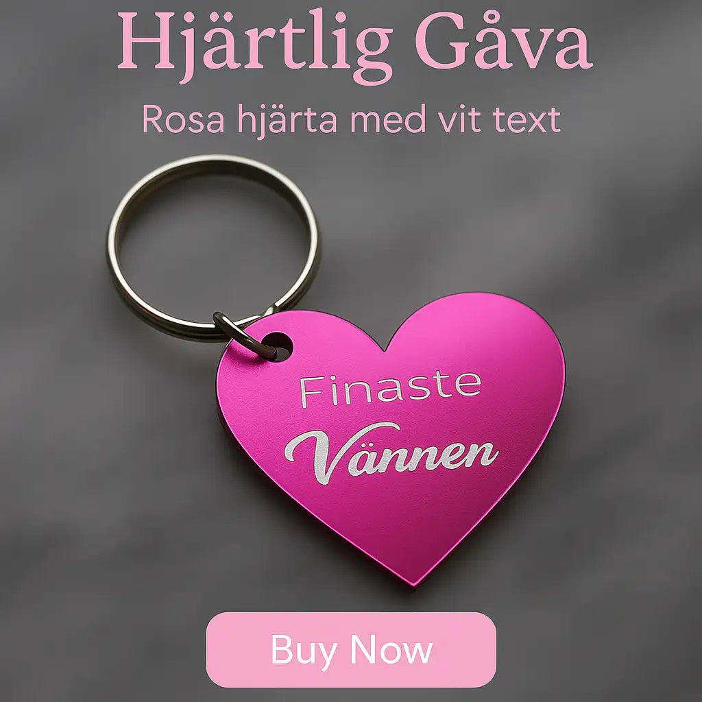 Nyckelring | Finaste vännen (rosa) från Express-presenter: En hjärtformad, rosa nyckelring med vit text "Finaste Vännen" och "Hjärtlig Gåva" upptill. Perfekt söt present till någon speciell. Köp Nu-knappen längst ner.
