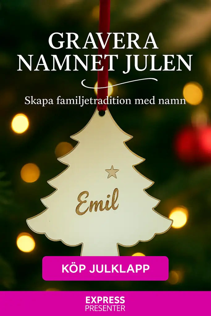 Julgransdekoration | julgran med namn