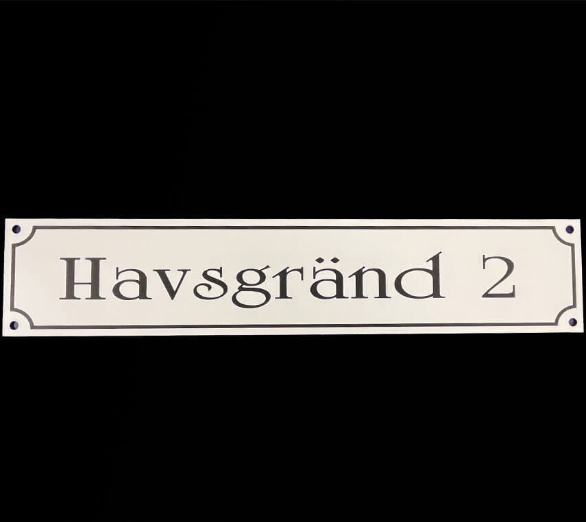 Adresskylt-Gatuvägskylt