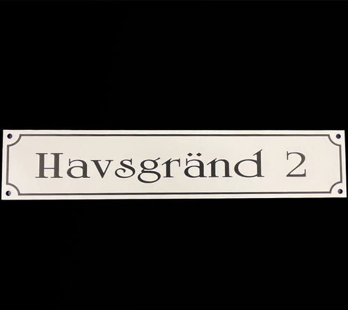 Adresskylt-Gatuvägskylt
