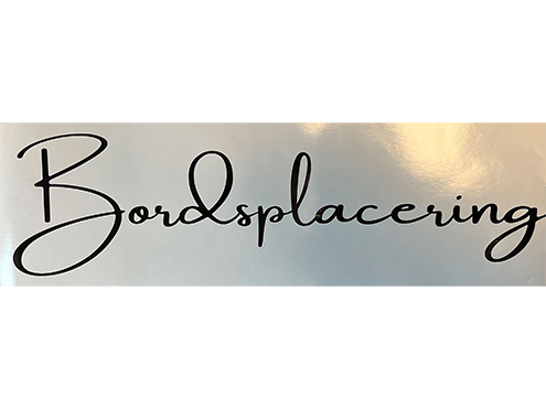 Bordplaceringsmærkat