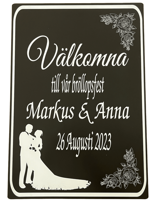 Skapa din välkomstskylt bröllop