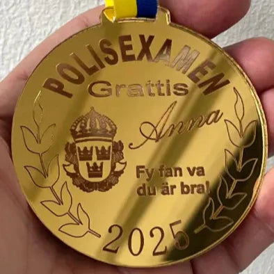 Medalj Polisexamen - DinMedalj