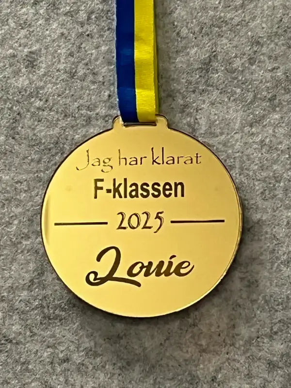 Medalj jag har klarat F-klassen - DinMedalj
