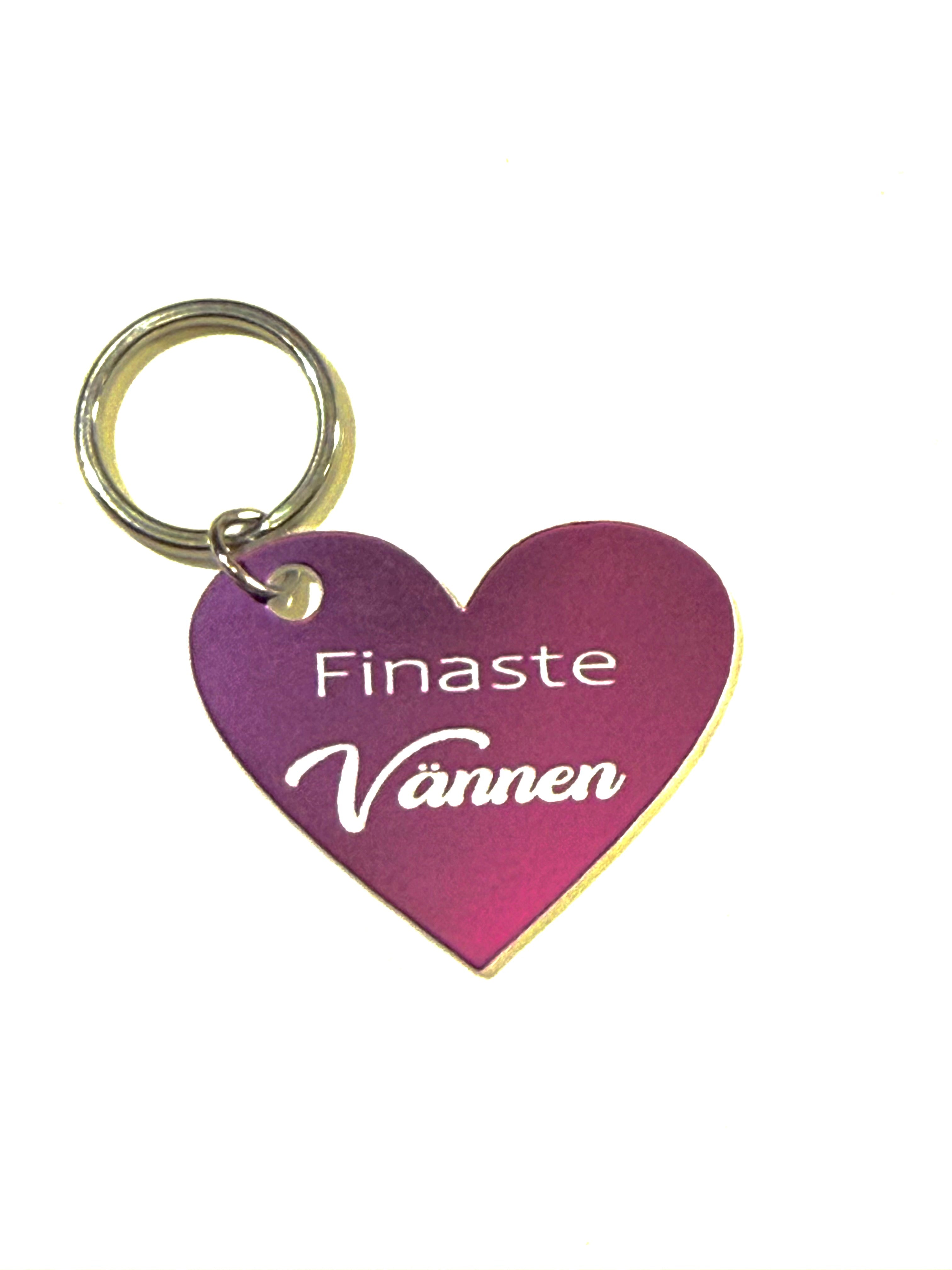 Nyckelring | Finaste vännen (lila)