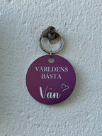 Nyckelring | Världens bästa vän (lila)