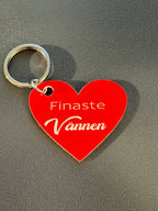Nyckelring | Finaste vännen (röd)