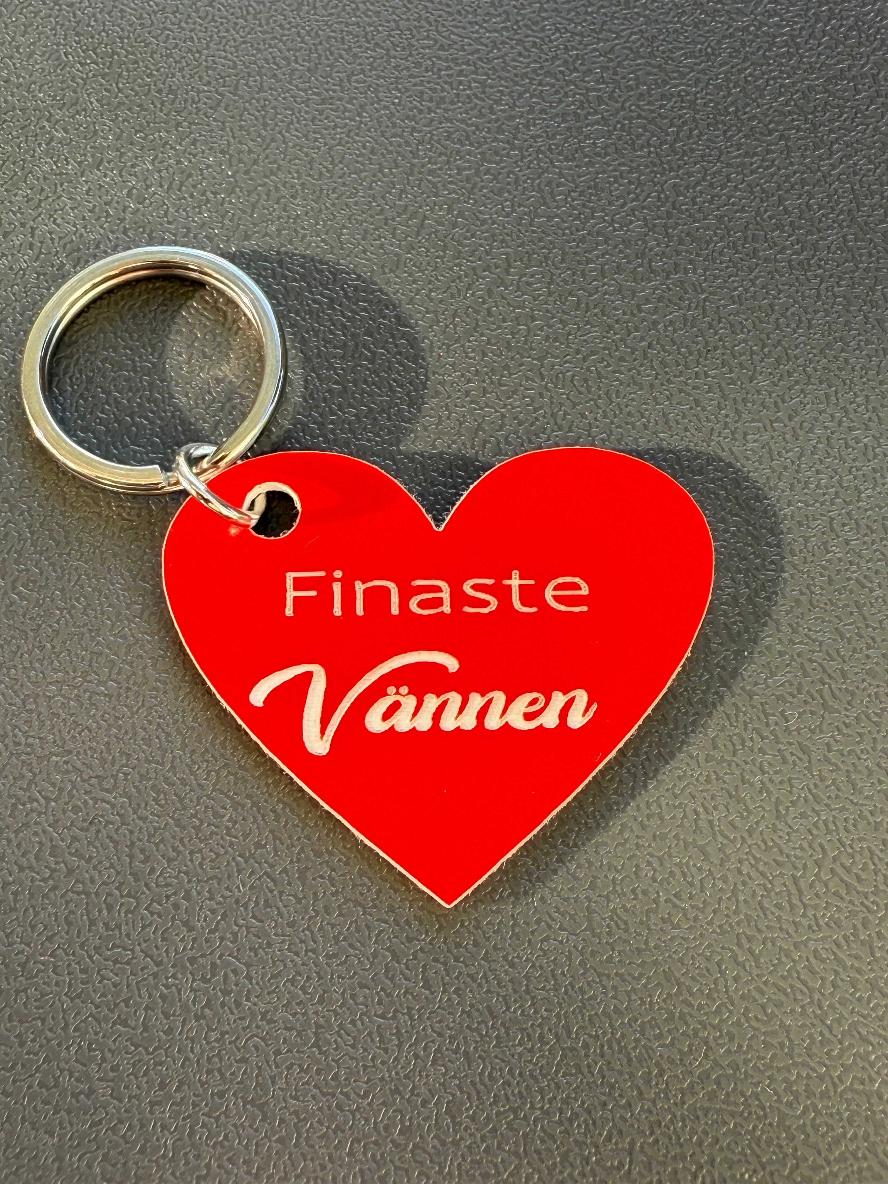 Nyckelring | Finaste vännen (röd)