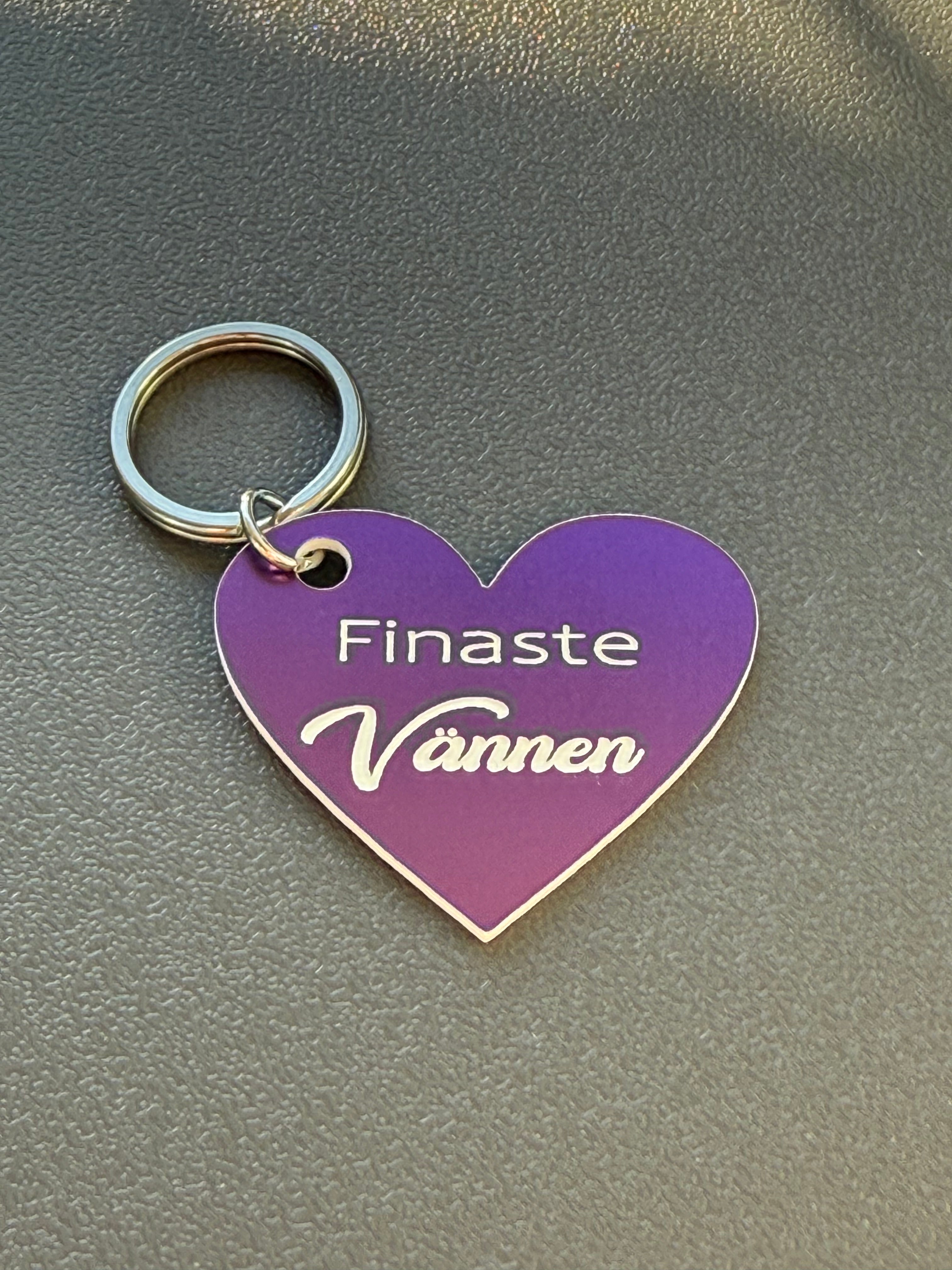 Nyckelring | Finaste vännen (lila)