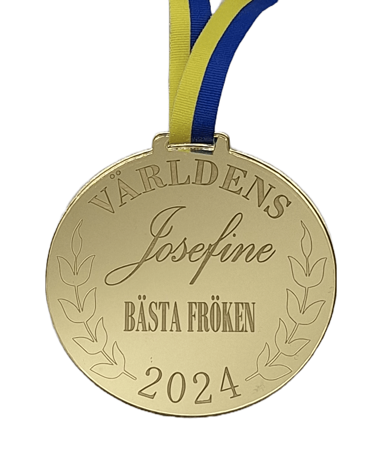 Avslutningsmedalj världens bästa fröken - DinMedalj