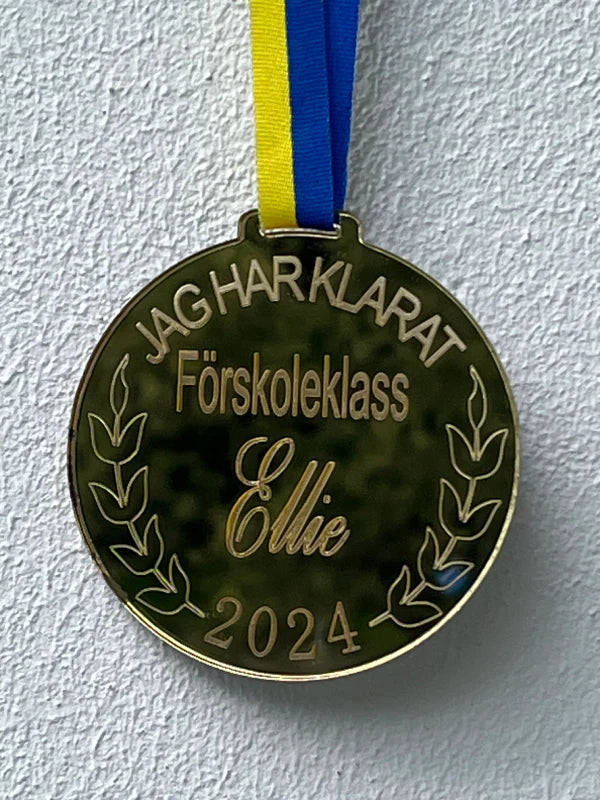 Avslutningspresent Medalj Förskoleklass - DinMedalj