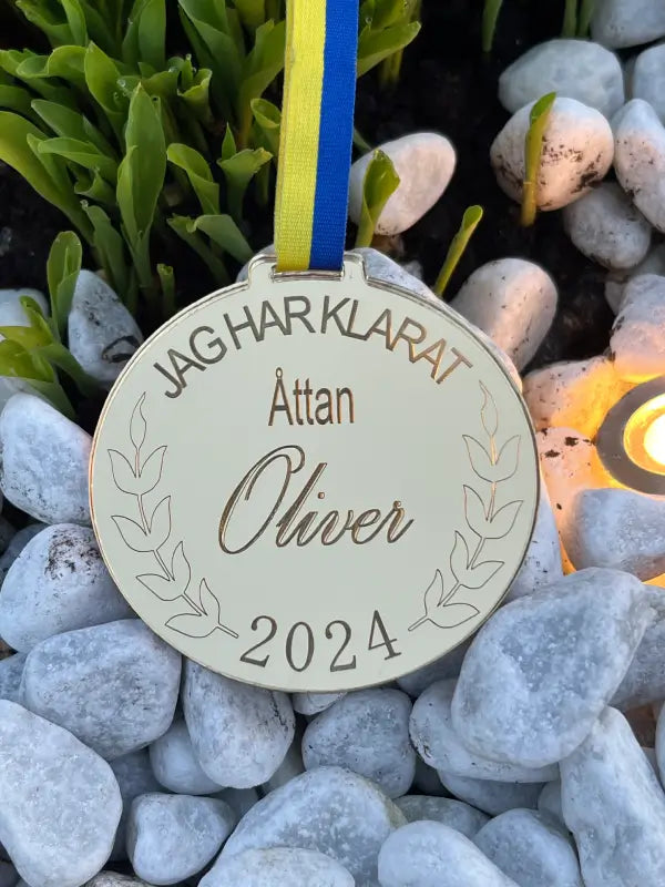 Avslutningsmedalj jag har klarat åttan