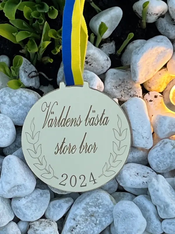 Medalj världens bästa storebror - DinMedalj